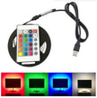 LED Strip Light remote controller with vibrant color options and USB connectivity for easy installation.