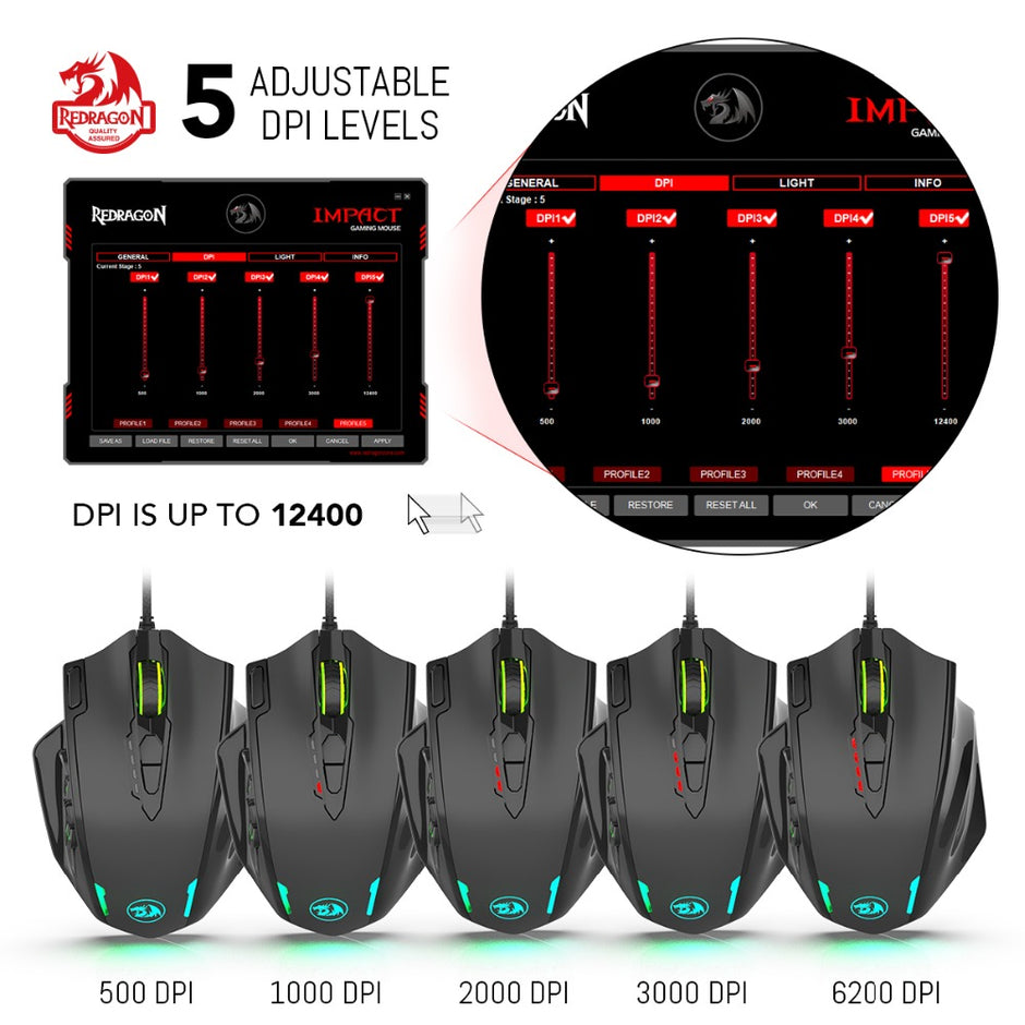 Redragon M908 Gaming Mouse with Macro Buttons