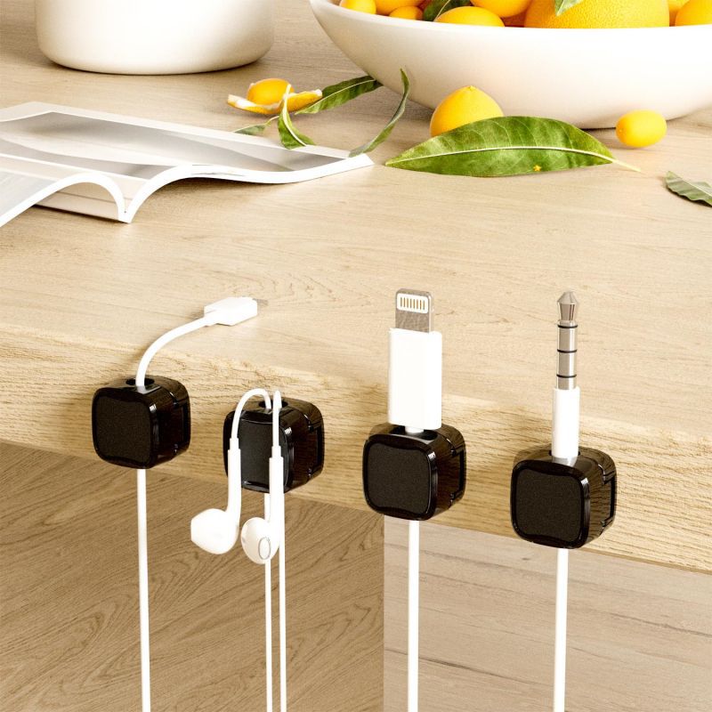 Magnetic Cable Clip Under Desk | Desk Cable Organizer & Cord Holder | Alotta Fun Electronic