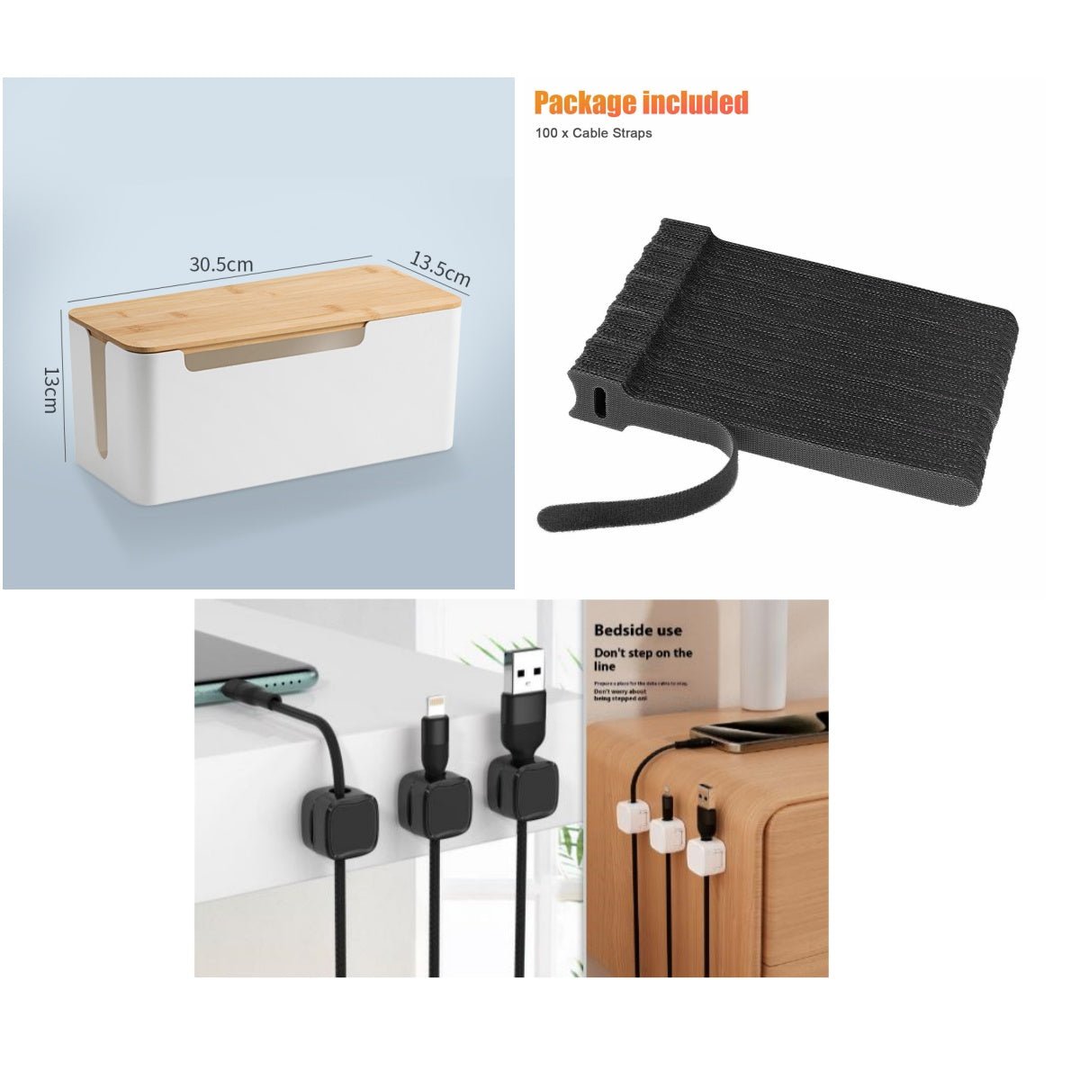 Magnetic Cable Clip Under Desk | Desk Cable Organizer & Cord Holder | Alotta Fun Electronic