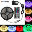 LED Strip Light with RGB 5050 colors, includes remote for flexible installation options.