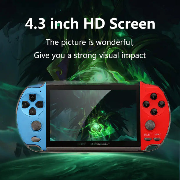 X7 4.3" Handheld Game Console with 10000 Games