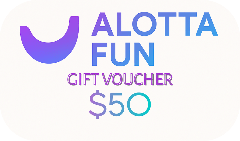 Online Store Gift Vouchers for ALOTTA FUN worth $50.