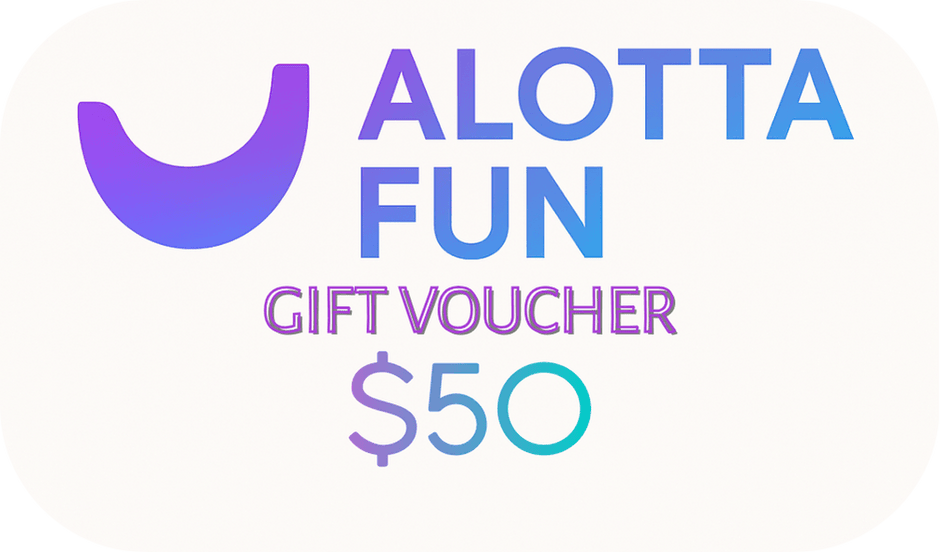 Online Store Gift Vouchers for ALOTTA FUN worth $50.
