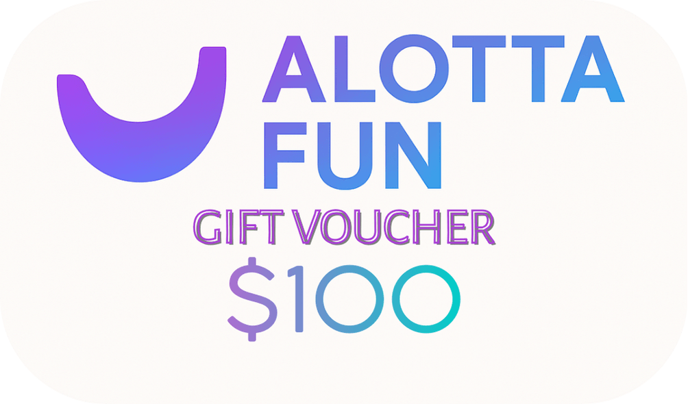 Online Store Gift Vouchers - Alotta Fun Gift Voucher worth $100, perfect for gifting.