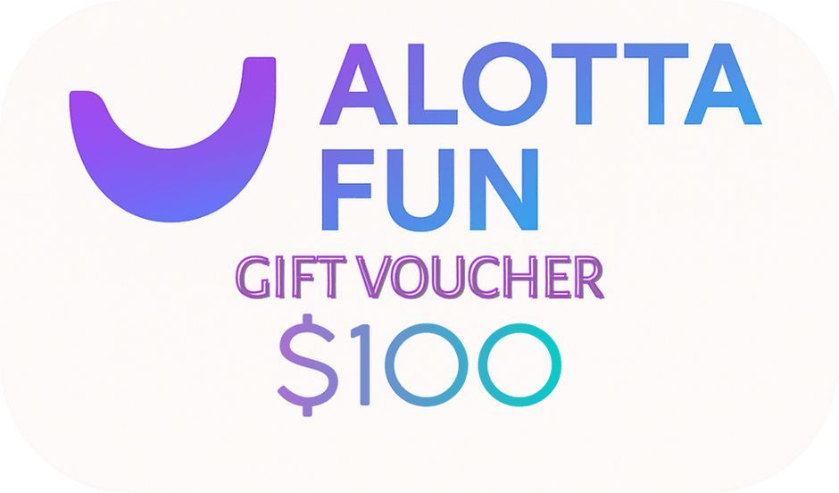 Online Store Gift Vouchers - Alotta Fun Gift Voucher worth $100, perfect for gifting.