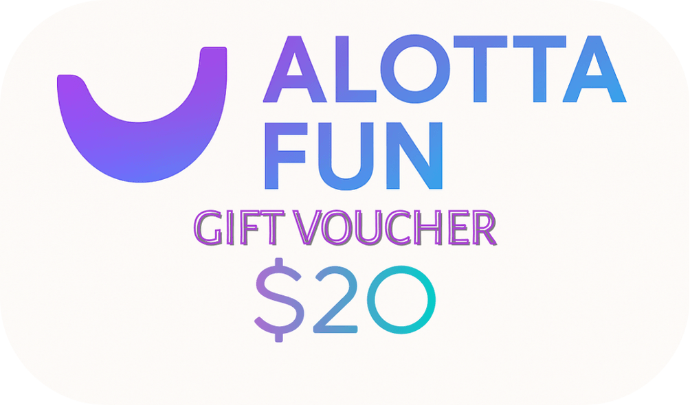 Image of a $20 Alotta Fun Gift Voucher, perfect for gifting and enjoying fun experiences.