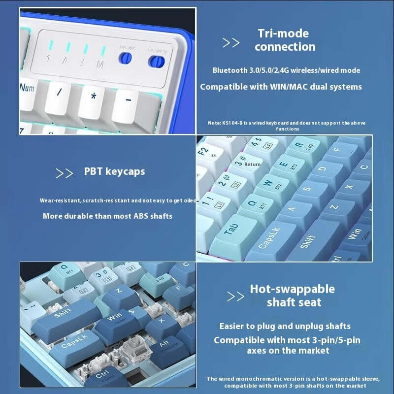 Redragon Three-modeRedragon Three-Mode Mechanical Keyboard | Wireless RGB Gaming Keyboard | Alotta Fun Electronicl Mechanical Keyboard