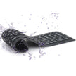 Bluetooth folding silicone keyboard showcased in a flexible, water-resistant design.