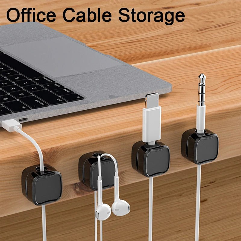 Magnetic Cable Clip Under Desk | Desk Cable Organizer & Cord Holder | Alotta Fun Electronic
