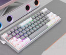 Redragon tri-mode wireless gaming keyboard featuring hot-swappable mechanical switches and dynamic RGB effects.