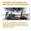 OLGO Oversized Gaming Mouse Pad featuring custom designs with tanks and battle scene.