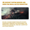 OLGO Oversized Gaming Mouse Pad featuring a tank in a dramatic landscape with customizable design options.