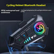 Helmet Bluetooth Headset with IIPX6 waterproofing and colorful LED controls for clear audio