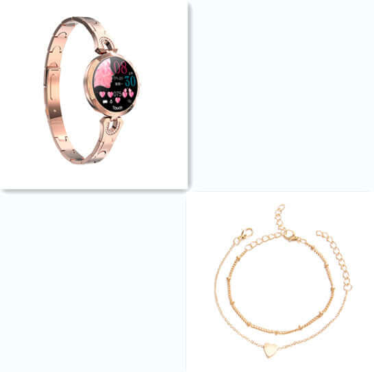 Fashionable Women's Smart Watch displaying health tracking features and a chic design for women.