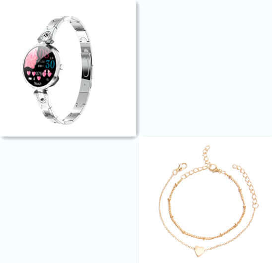 Fashionable Women's Smart Watch showcasing a sleek design with a colorful display and health tracking features.
