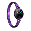 Fashionable Women's Smart Watch in elegant purple design with HD LCD display and stylish bracelet.