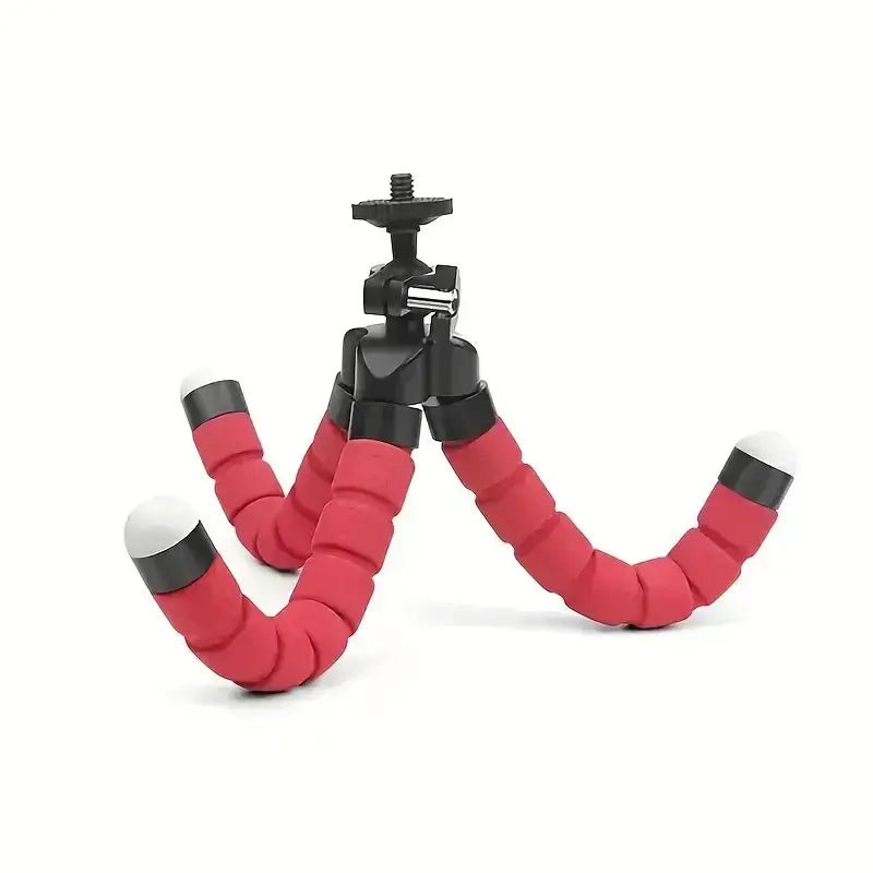 Flexi-Grip Phone Tripod with flexible red legs for versatile mobile photography and stable shots.