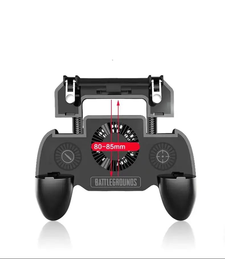 Gaming Power Bank with Cooling Fan for Mobile Games showing detailed accessory layout and sizing for optimal fit.