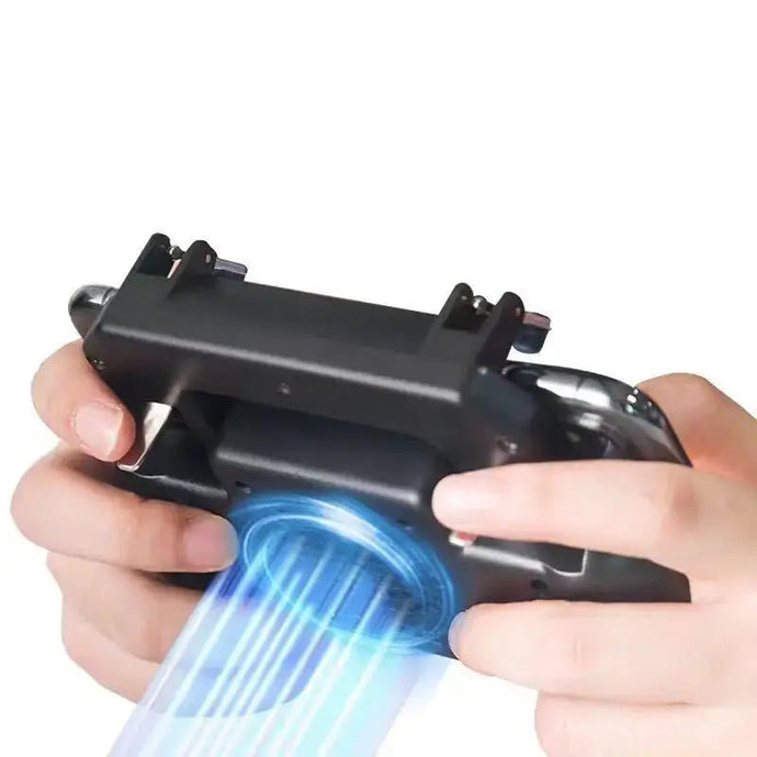 Gaming Power Bank with Cooling Fan for Mobile Games in use, designed for optimal performance and comfort.