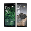 Graffiti Home Hub displaying morning and night mode options with dual screens showcasing modern design.