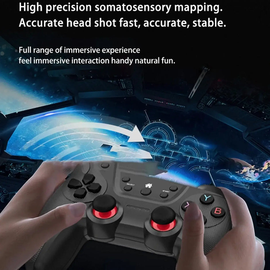 Close-up of the Ultra Retro Game Stick 4K controller highlighting high precision mapping and immersive experience.