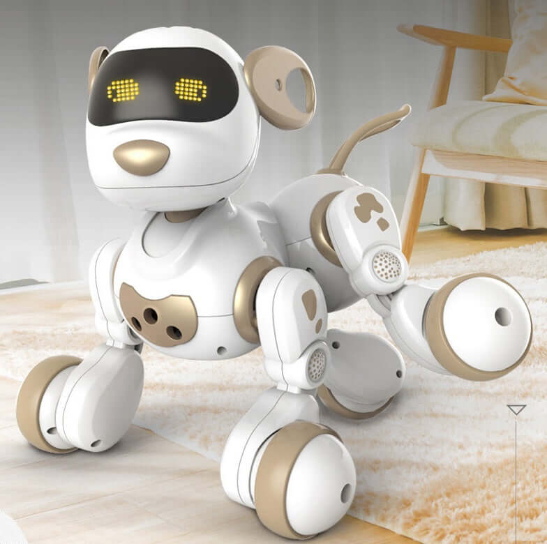Intelligent Remote Control Robot Dog, a cute and interactive toy for emotional and intellectual development.