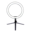 LED Ring Light with adjustable stand for perfect lighting in video calls and photography.