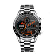 Lige's Smart Watch displaying health metrics and sleek design with a stainless steel band.