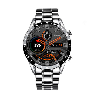 Lige's Smart Watch displayed with sleek design, advanced features including BPM and steps tracking.