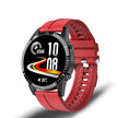 Lige's Smart Watch with red strap, modern design showcasing time and health features on a sleek display.