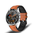 Lige's Smart Watch featuring a modern design with a brown strap, multifunctional display, and health tracking features.
