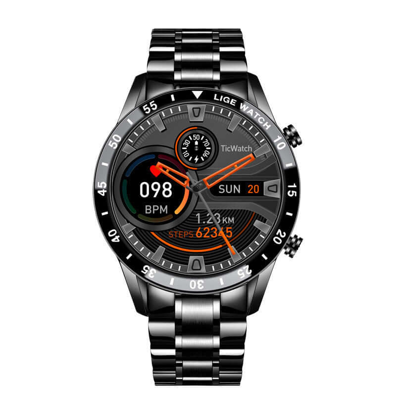 Lige's Smart Watch featuring a sleek design and advanced health monitoring functions.