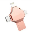 Metal Mobile Phone U-Disk with multiple connectors for versatile data access and storage.