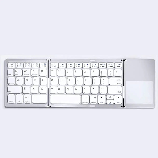 Mini Bluetooth Folding Keyboard BO33 open view showing compact and portable design for travel.