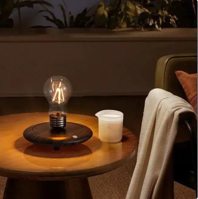 Mystical Floating Desk Lamp illuminating a cozy room with ambient light.