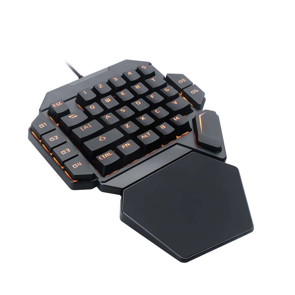 One-handed Mechanical Keyboard for Gaming with backlit keys and ergonomic design for optimal performance.