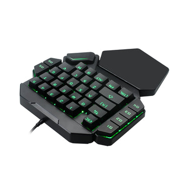 One-handed Mechanical Keyboard for Gaming with customizable keys and RGB backlighting.