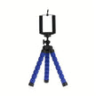 Flexi-Grip Phone Tripod with flexible blue legs, perfect for mobile photography from any angle.