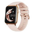 Q19 PRO Smart Watch with a sleek design and large 1.69-inch TFT display in a light pink strap