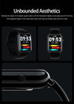 Q19 PRO Smart Watch showcasing unbounded aesthetics with a sleek design and curved glass.