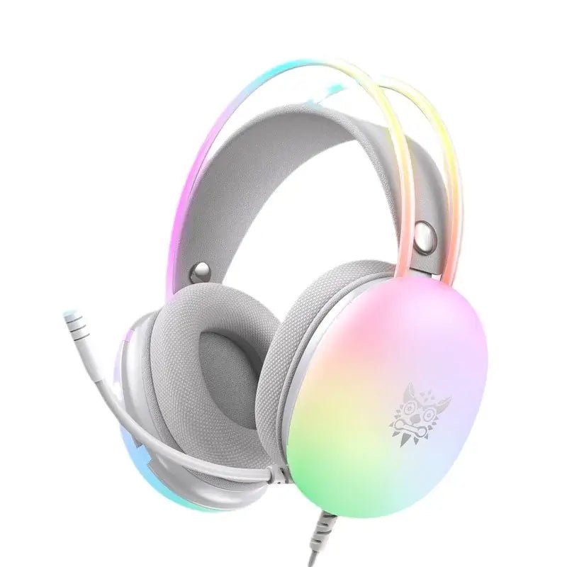 RGB Gaming Headset with vibrant lighting and comfortable design for immersive gaming experiences.