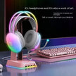 RGB Gaming Headset on display with vibrant colors, showcasing immersive design and style for gamers.