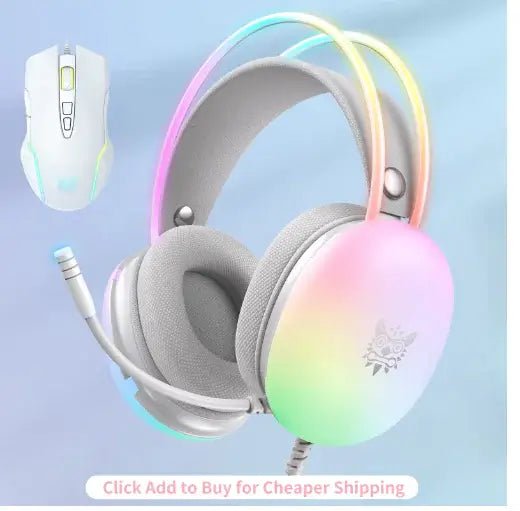 RGB Gaming Headset with vibrant lighting for immersive gameplay experience