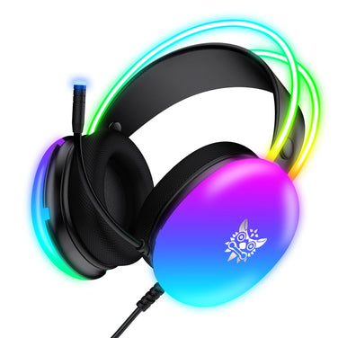 RGB Gaming Headset with colorful LED lighting for immersive gameplay and clear communication.