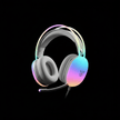 RGB Gaming Headset with colorful lighting and adjustable microphone for immersive gameplay.