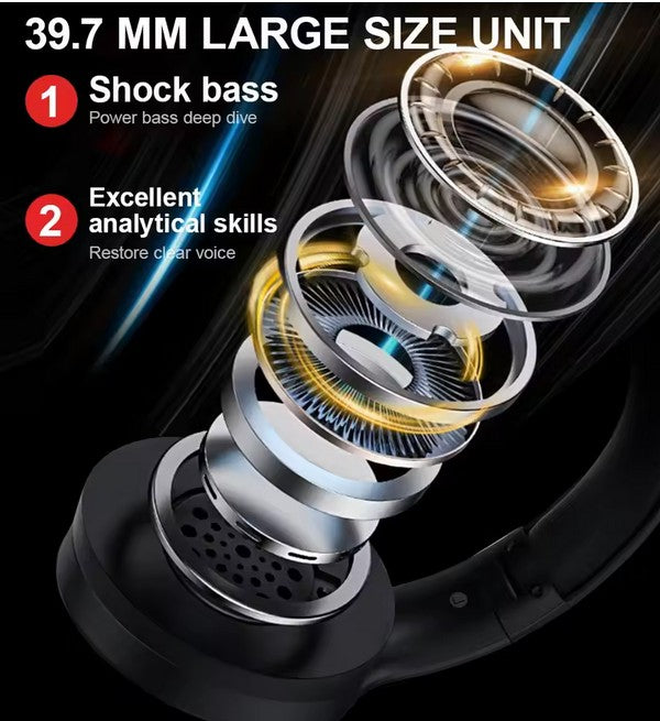 Siindoo JH919 Wireless Bluetooth Headphones large size unit with shock bass and excellent analytical skills.