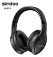 Siindoo JH919 Wireless Bluetooth Headphones in black with adjustable headband and control buttons