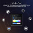 Smart Home Control Hub showcased with various connected devices like lights, cameras, and smart plugs on an integrated control panel.