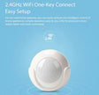Smart Home Infrared Sensor Detector with 2.4GHz WiFi for easy setup and intelligent control of home appliances.